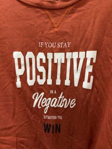Orange "Positive" Graphic Tee