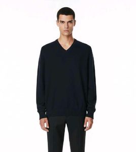 Authentic Ferrante Navy V-Neck Sweater