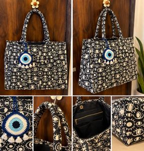 Boho Eye Print Tote Bag