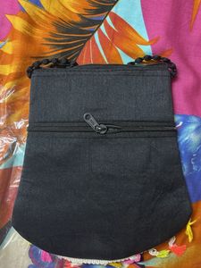 Black sling Bag &amp; 3 Peach Pouches