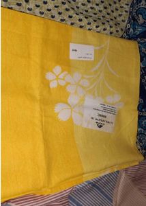 Bright Yellow Floral Single Bedsheet