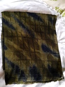 BEAUTIFUL GREEN PLEATED TEXTURED FABRIC