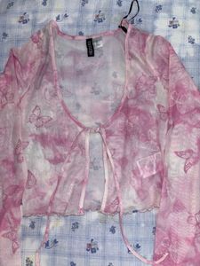Floral printed Mesh top