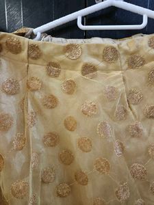 Ethnic Golden Lehenga Skirt