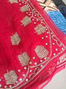 karvachauth special Red sareee