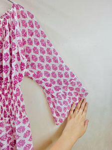 pink floral maxi dress