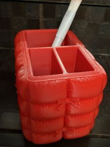 Red Makeup Brush Holder Organizer