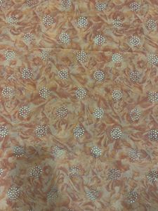 Orange Printed Dress Material