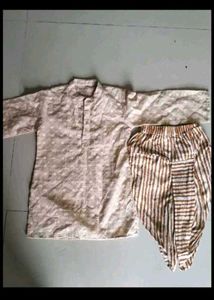 chikankari dhoti kurta set (12-18 months)
