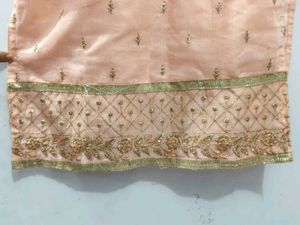 Elegant Peach Embroidered Kurta Set