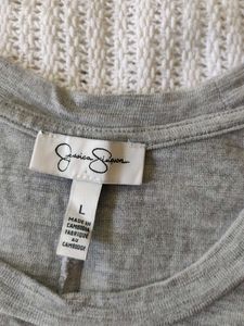 Grey T-Shirt Dress with Side Slits