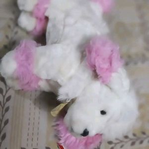Cute White Dog Plush Toy