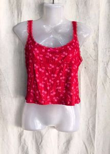 I. Cute Cherry Print Camisole Top