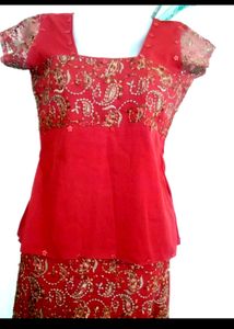 Awesome Heavy Embroidered Party Wear Leheng❤️