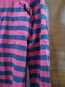 Striped Ruffle Sleeve Top
