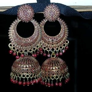 Premium Gold Plated Choker Necklace &amp; jhumka