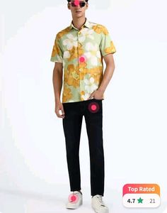 primium look Flying machine 100% cotton Floral Shi