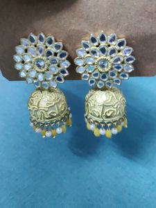 Golden Jhumka Earrings