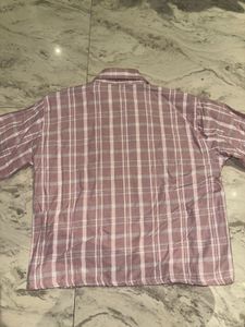 Pink Plaid Long Sleeve Shirt