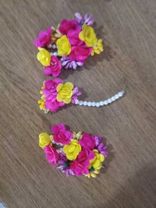flower haldi jewellery