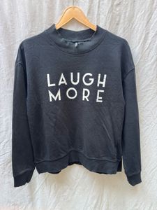 Laugh More Black Sweatshirt