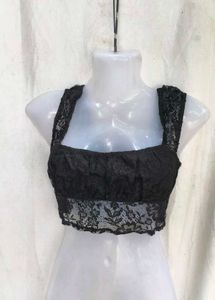 Y2K black crop top