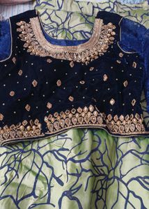 Designer Velvet Blouse with Heavy Embellishments