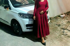 Maroon Embroidered Kurta Set