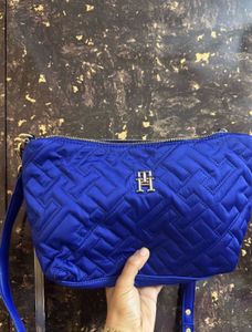 Royal Blue Quilted Shoulder Bag