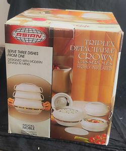 Asian Triplex Detachable Crown Casseroles