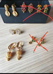 Combo of Assorted Gold Plated Earrings