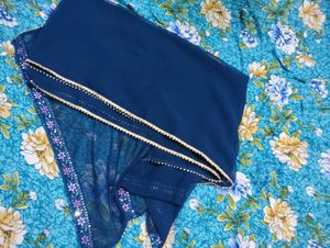 Stunning Blue Embroidered Kurta Set