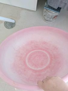 Vintage Pink Plastic Basin larg size tube