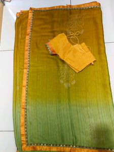 Dual Shade Chiffon Saree