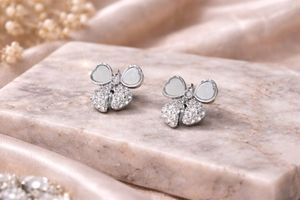 Sparkling Butterfly Stud Earrings