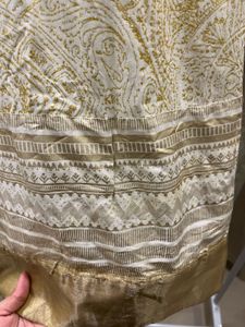 Elegant Cream Paisley Anarkali Suit