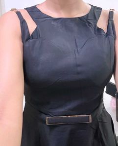 Elegant Black Fit &amp; Flare Dress