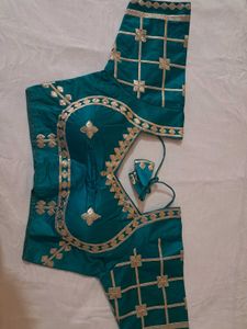 Stunning Teal Embroidered Blouse