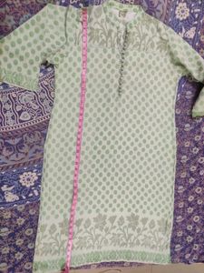Green Cotton Kurta