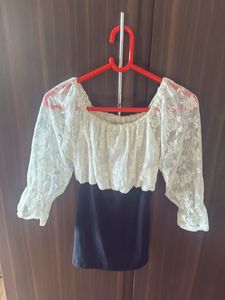 Chic Lace Top with Square Neck