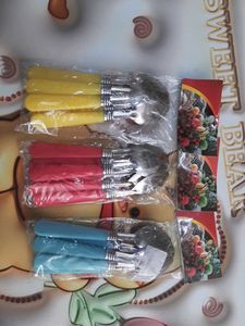💥 Stainless Steel Spoon Pack Of 18pc Brand New Mix Colour
