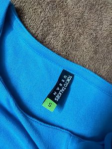 Vibrant Blue Ruched Sleeveless Top