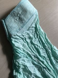 Light Blue Kurta with Gold Print