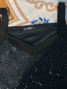 Sparkly Black Cami Top