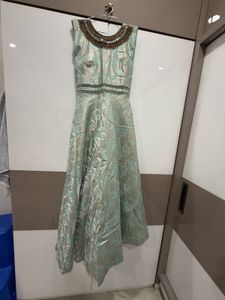 Stunning Mint Green Brocade Gown
