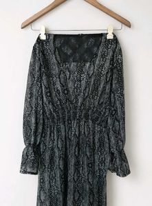 Snake Print Flowy Dress