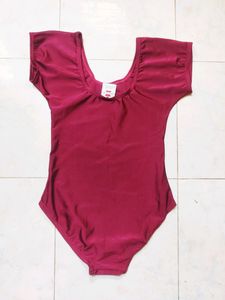 Burgundy Leotard  Dance Gymnastics Swimming Costum