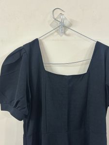 Elegant Black Puff Sleeve Dress