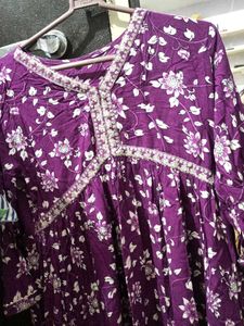 Floral Purple Kurta