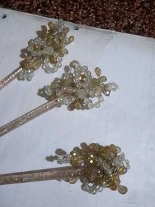 Beaded Hair Pins (Set of 3)